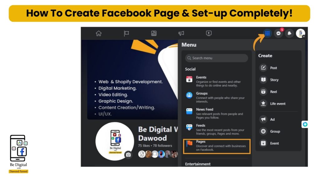 Create FB Page